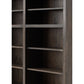 NovaSolo Halifax Mindi 35" Black Mindi Wood Double-Bay Hutch Cabinet With 4 Doors & 10 Shelves