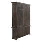 NovaSolo Halifax Mindi 35" Black Mindi Wood Double-Bay Hutch Cabinet With 4 Doors & 10 Shelves