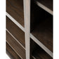 NovaSolo Halifax Mindi 35" Black Mindi Wood Double-Bay Hutch Cabinet With 4 Doors & 10 Shelves