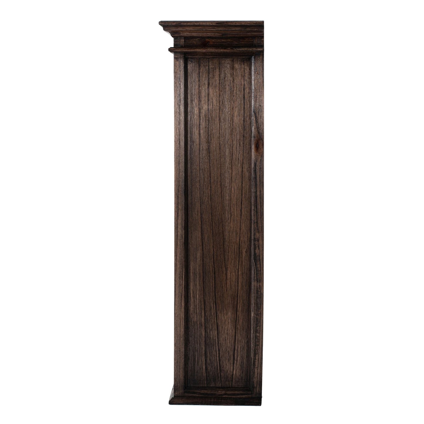 NovaSolo Halifax Mindi 35" Black Mindi Wood Single-Bay Hutch Cabinet With 2 Doors & 5 Shelves