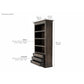 NovaSolo Halifax Mindi 39" Black Mindi Wood Book Cabinet With 3 Large Drawers