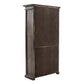 NovaSolo Halifax Mindi 39" Black Mindi Wood Book Cabinet With 3 Large Drawers