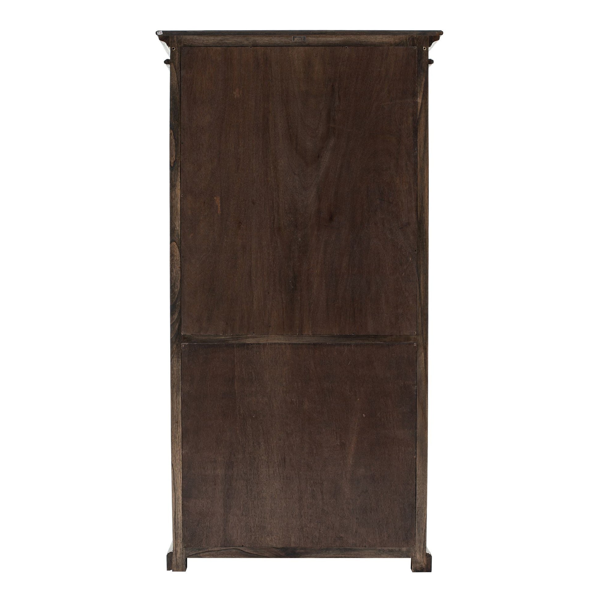 NovaSolo Halifax Mindi 39" Black Mindi Wood Book Cabinet With 3 Large Drawers