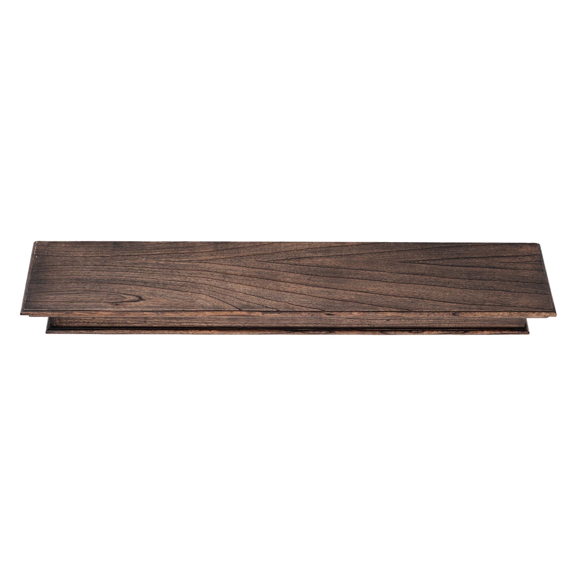 NovaSolo Halifax Mindi 47" Black Mindi Wood Extra Large Floating Wall Shelf