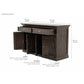 NovaSolo Halifax Mindi 57" Black Mindi Wood Buffet With 4 Doors & 2 Drawers