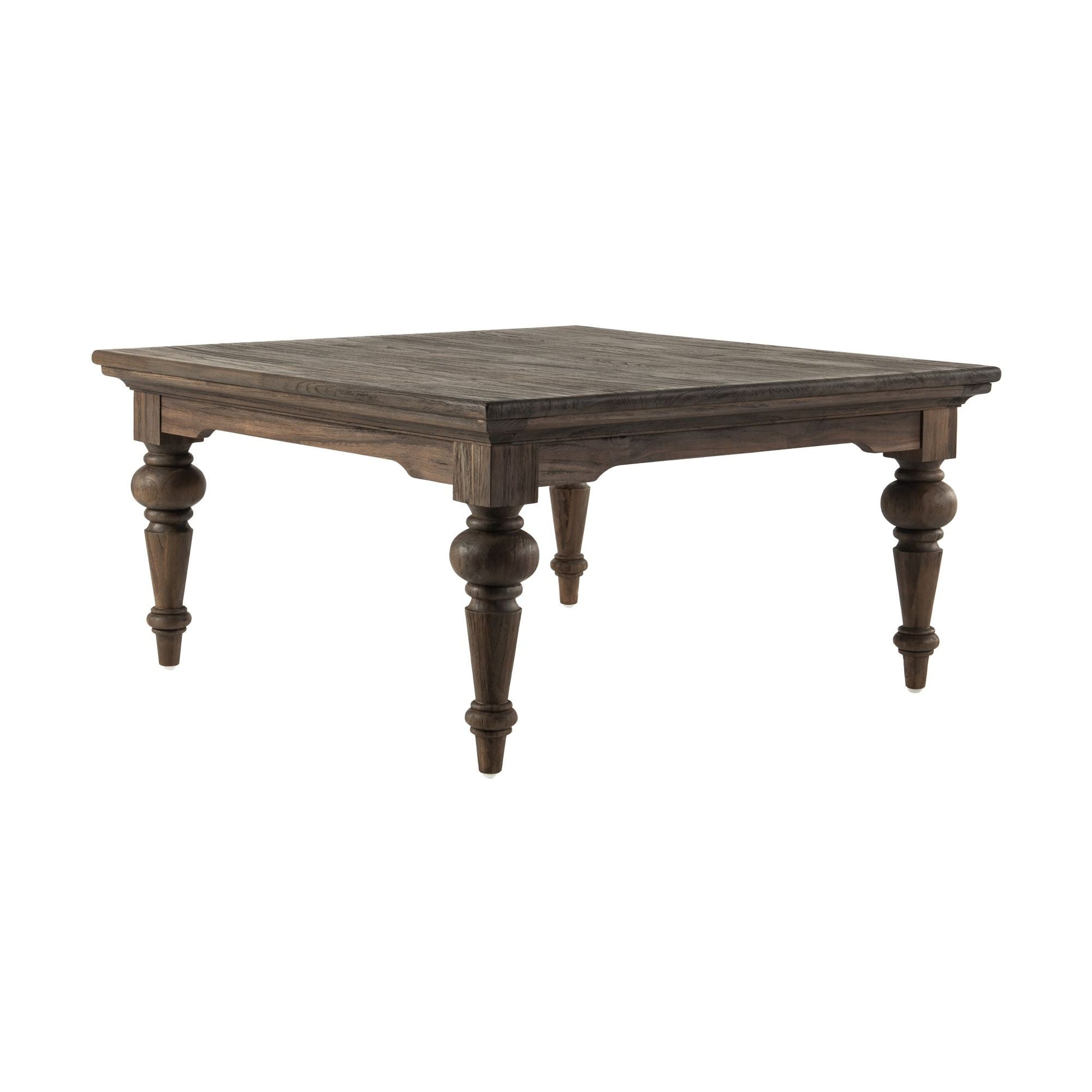 NovaSolo Hygge 39" Gray Brown Teak Square Coffee Table