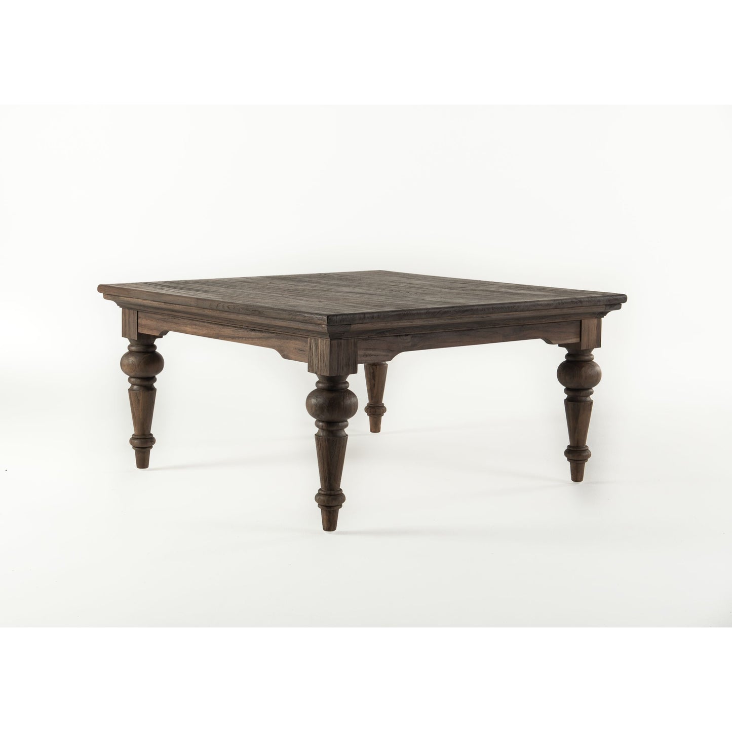 NovaSolo Hygge 39" Gray Brown Teak Square Coffee Table