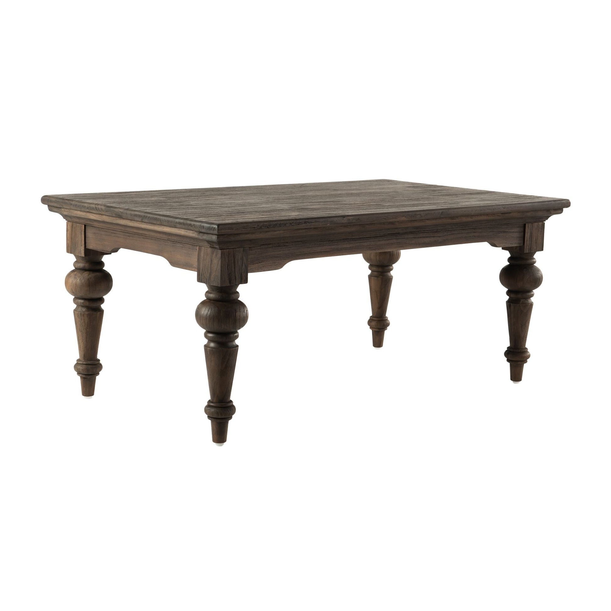 NovaSolo Hygge 47" Gray Brown Teak Rectangular Coffee Table