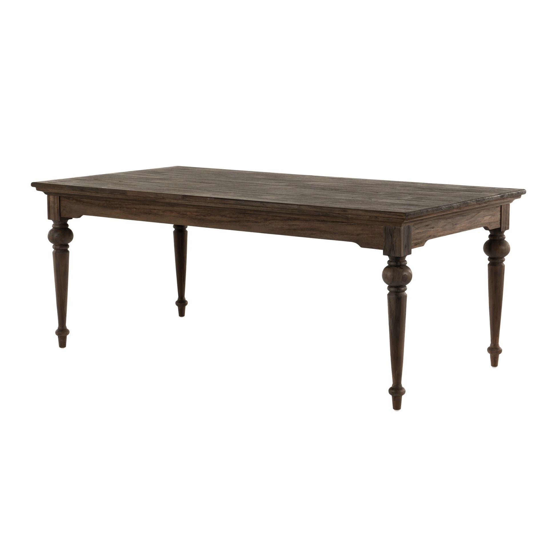 NovaSolo Hygge 79" x 39" Gray Brown Teak Dining Table