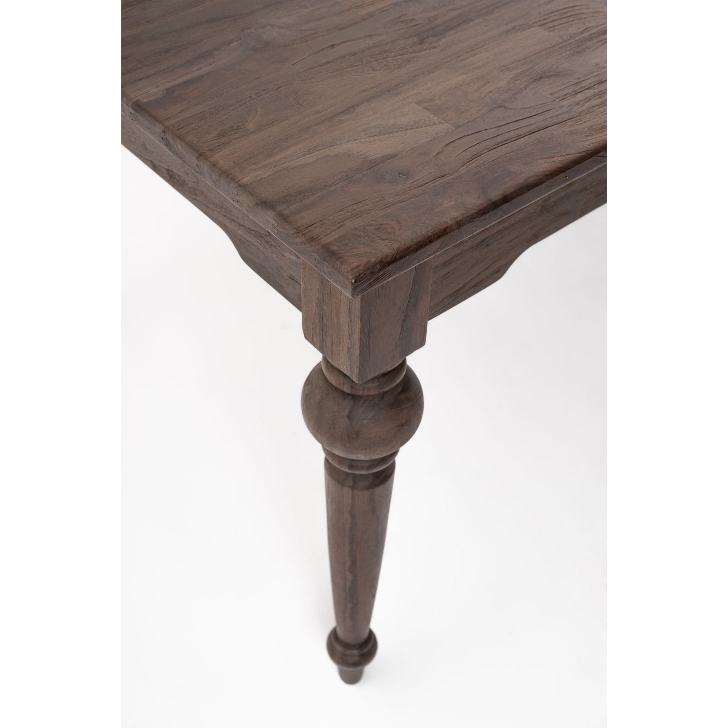 NovaSolo Hygge 79" x 39" Gray Brown Teak Dining Table