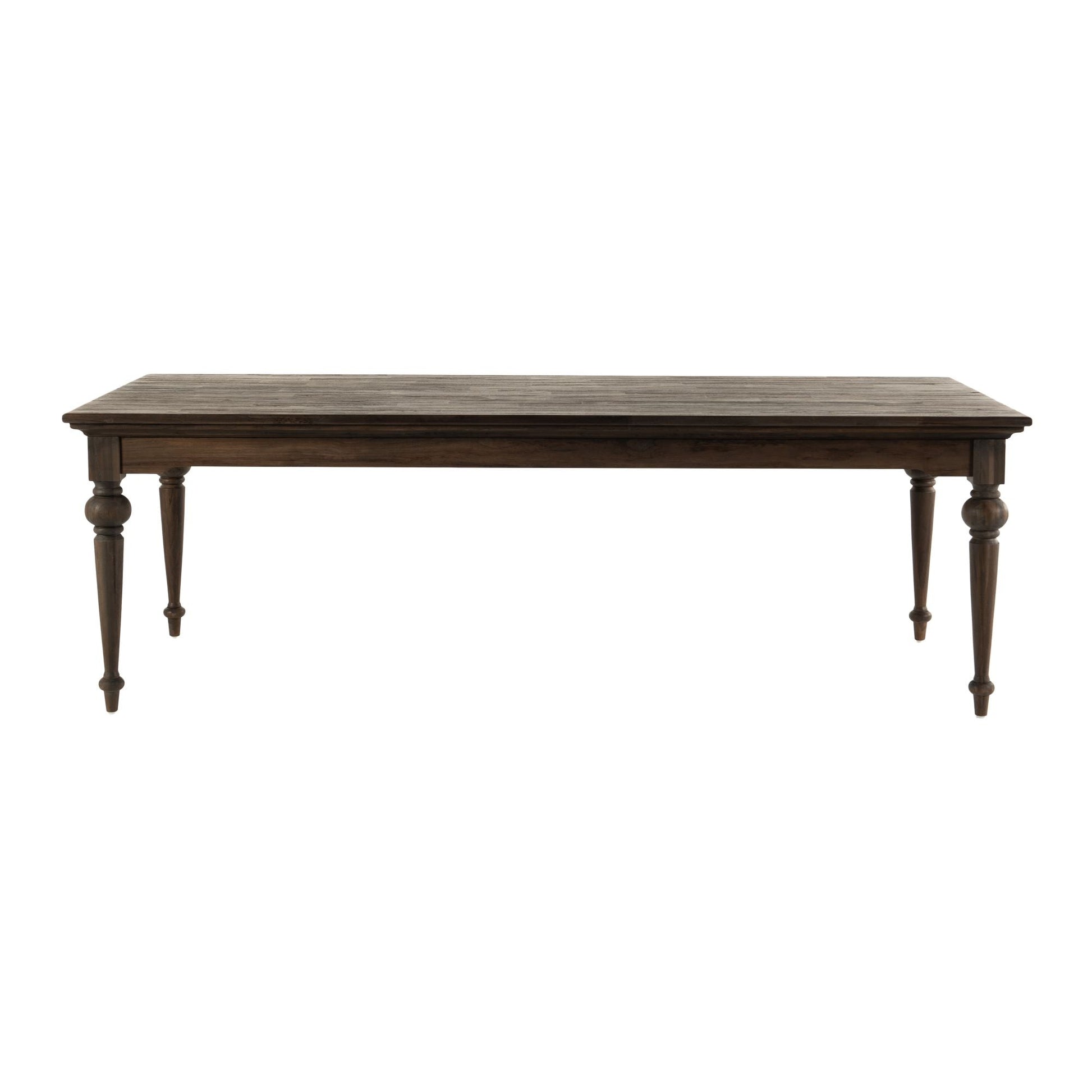 NovaSolo Hygge 94" x 39" Gray Brown Teak Dining Table