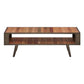 NovaSolo Nordic 47" Natural Boat Wood Coffee Table With 1 Open Shelving