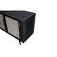 NovaSolo Nordic 63" Black Mindi Wood Buffet With 3 Doors & Rattan Accents