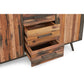 NovaSolo Nordic 63" Natural Boat Wood Buffet With 2 Doors & 3 Drawers