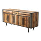 NovaSolo Nordic 71" Natural Boat Wood Buffet With 5 Doors & 3 Drawers