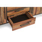 NovaSolo Nordic 79" Natural Boat Wood Buffet With 2 Doors & 3 Drawers