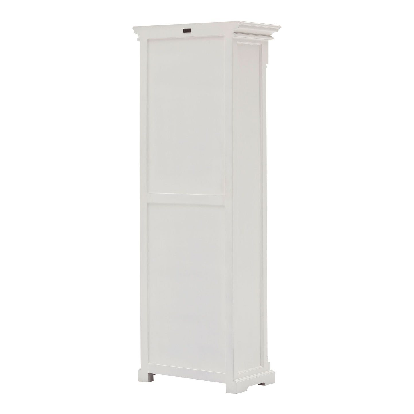 NovaSolo Provence 28" Classic White Mahogany Display Cabinet With 1 Glass Door & 1 Drawer