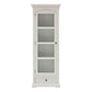 NovaSolo Provence 28" Classic White Mahogany Display Cabinet With 1 Glass Door & 1 Drawer