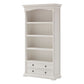 NovaSolo Provence 39" Classic White Mahogany Display Cabinet With 2 Drawers & 4 Shelves