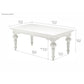 NovaSolo Provence 47" Classic White Rectangular Mahogany Coffee Table