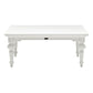 NovaSolo Provence 47" Classic White Rectangular Mahogany Coffee Table