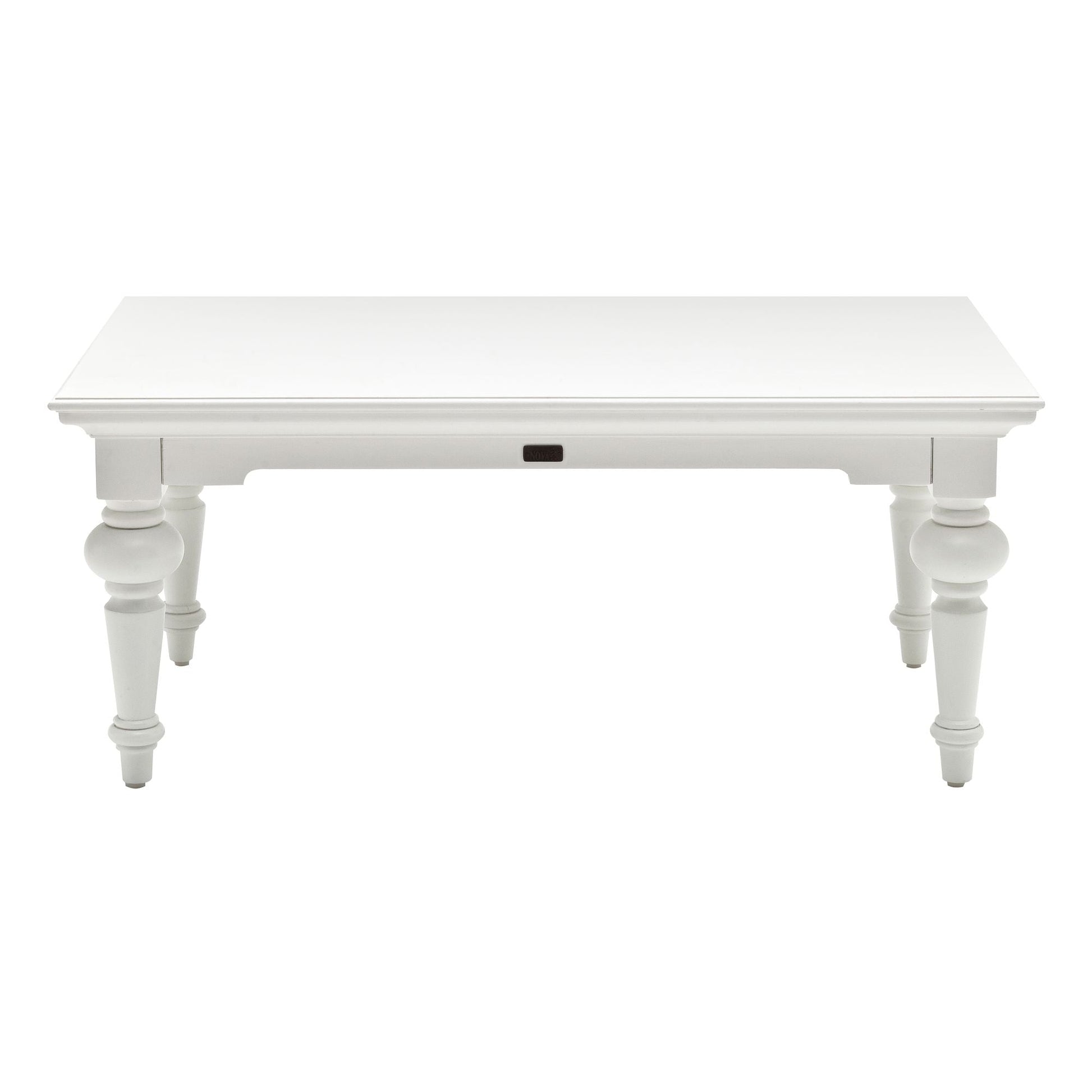 NovaSolo Provence 47" Classic White Rectangular Mahogany Coffee Table