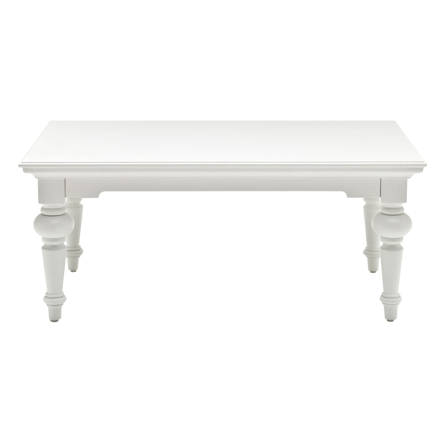 NovaSolo Provence 47" Classic White Rectangular Mahogany Coffee Table