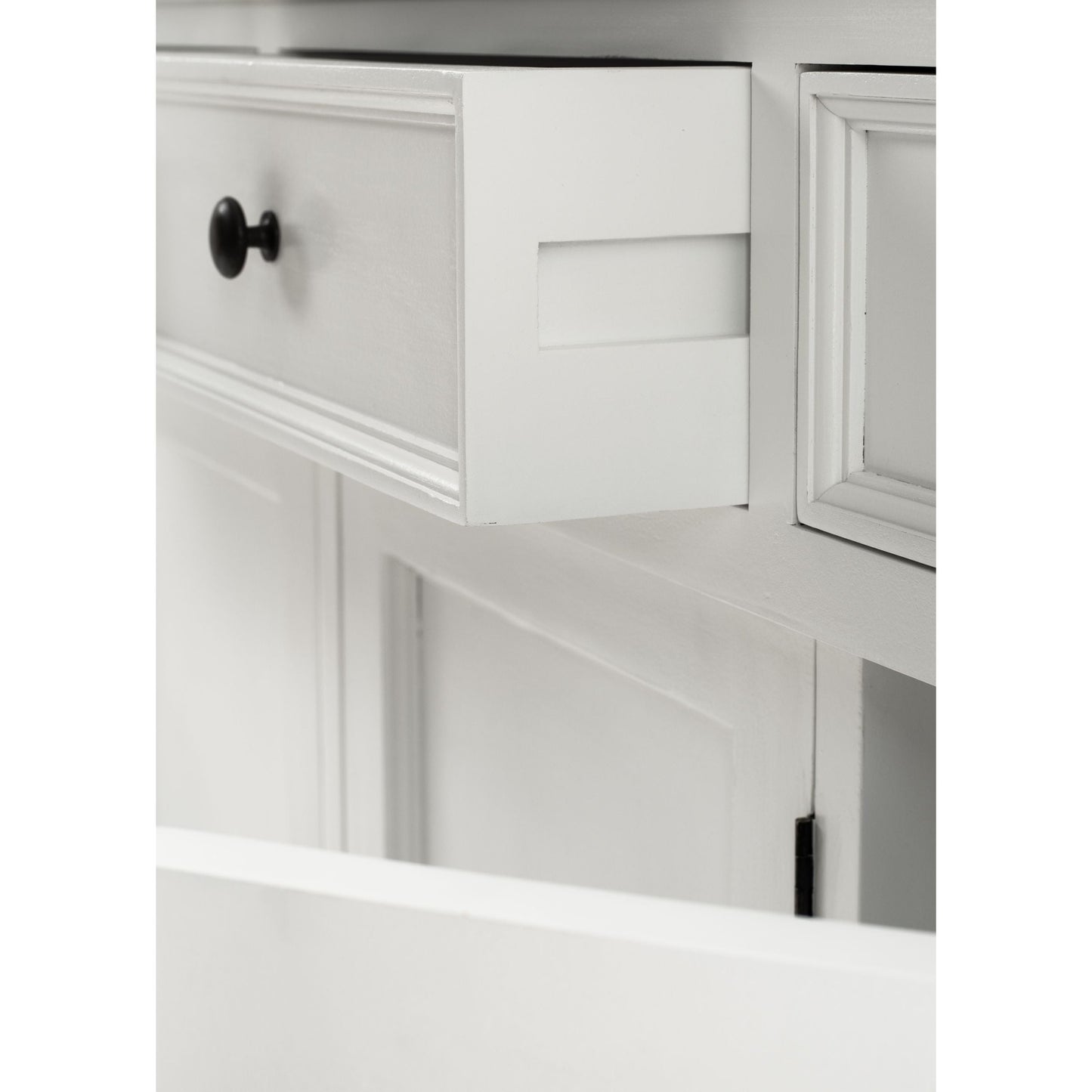 NovaSolo Provence 57" Classic White Mahogany Buffet With 3 Doors & 3 Drawers