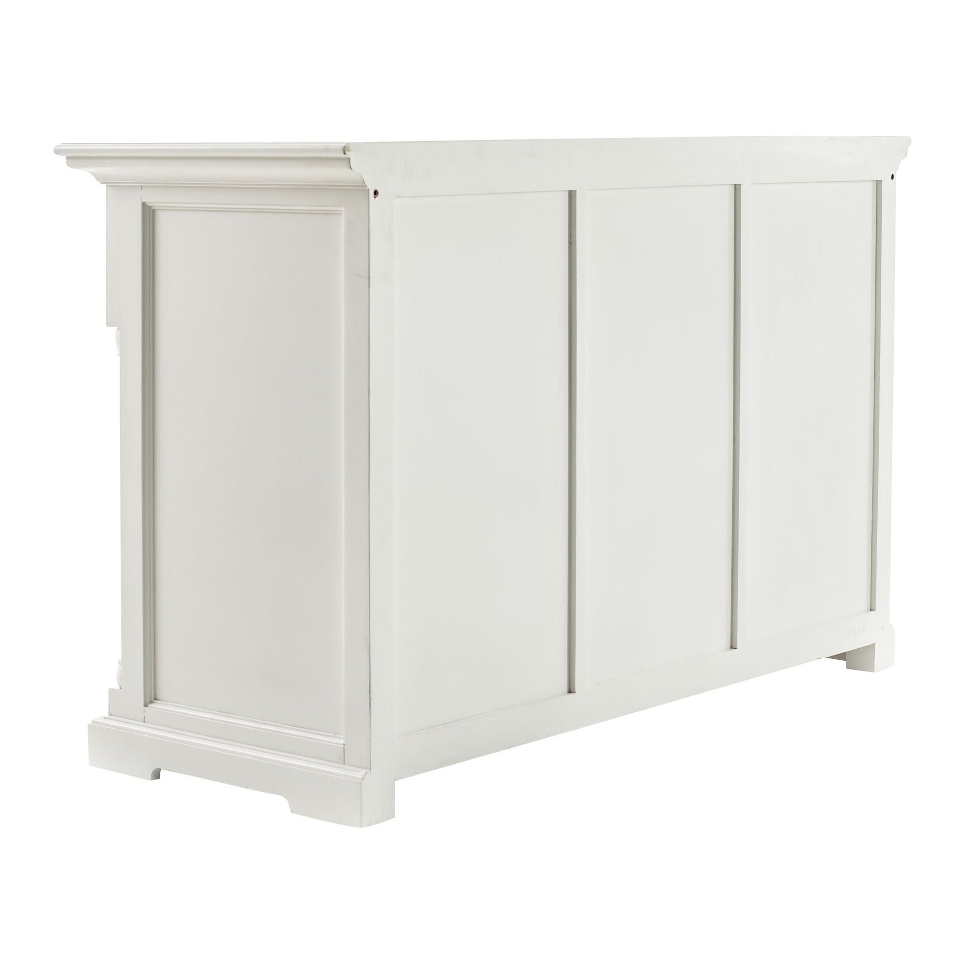 NovaSolo Provence 57" Classic White Mahogany Buffet With 3 Doors & 3 Drawers