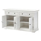 NovaSolo Provence 57" Classic White Mahogany Buffet With 4 Doors & 2 Drawers
