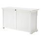 NovaSolo Provence 57" Classic White Mahogany Buffet With 4 Doors & 2 Drawers