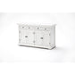 NovaSolo Provence 57" Classic White Mahogany Buffet With 4 Doors & 2 Drawers