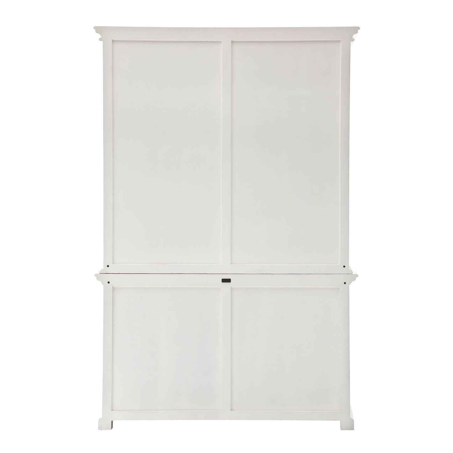 NovaSolo Provence 57" Classic White Mahogany Hutch Cabinet With 4 Doors & 2 Drawers