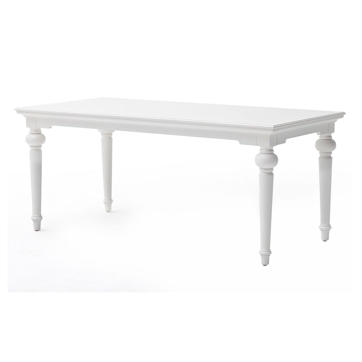 NovaSolo Provence 71" x 35" Classic White Mahogany Medium Dining Table