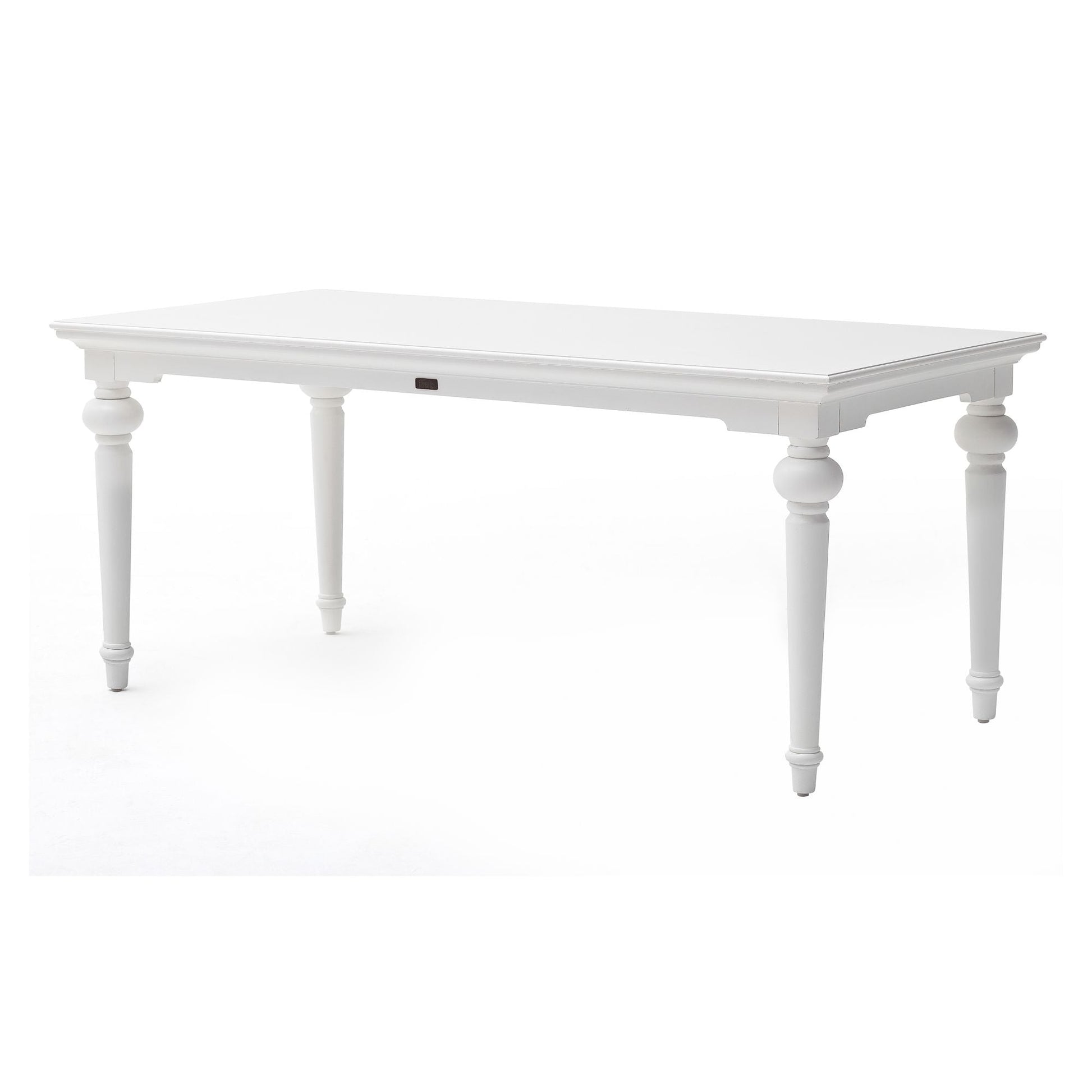 NovaSolo Provence 79" x 39" Classic White Mahogany Large Dining Table