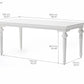 NovaSolo Provence 79" x 39" Classic White Mahogany Large Dining Table