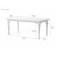 NovaSolo Provence 79" x 39" Classic White Mahogany Large Dining Table