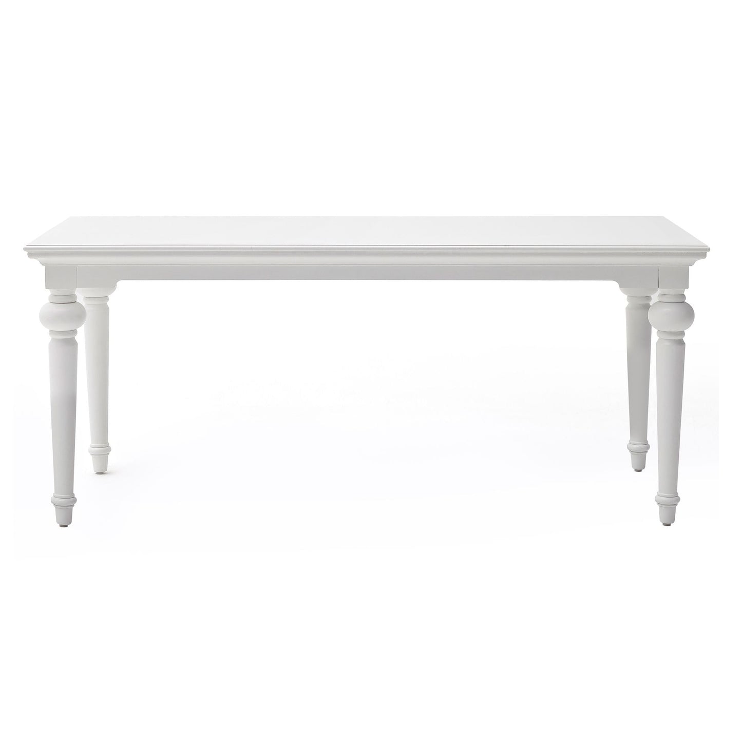 NovaSolo Provence 79" x 39" Classic White Mahogany Large Dining Table