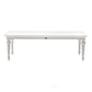 NovaSolo Provence 94" x 39" Classic White Mahogany Extra Large Dining Table