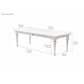 NovaSolo Provence 94" x 39" Classic White Mahogany Extra Large Dining Table