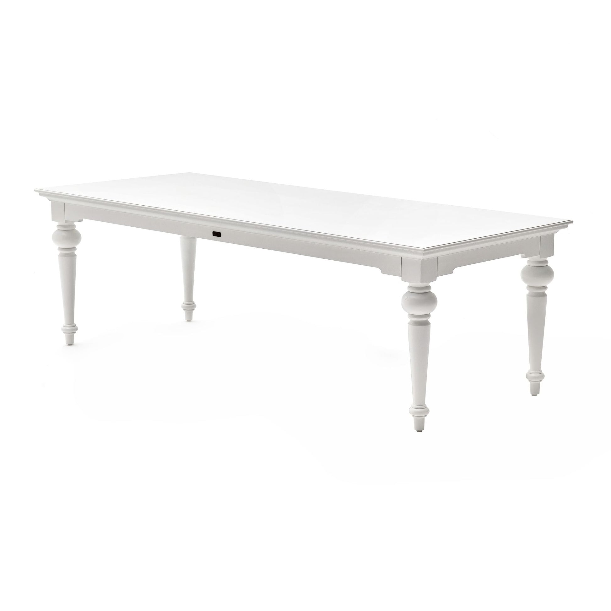 NovaSolo Provence 94" x 39" Classic White Mahogany Extra Large Dining Table