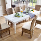 NovaSolo Provence 94" x 39" Classic White Mahogany Extra Large Dining Table