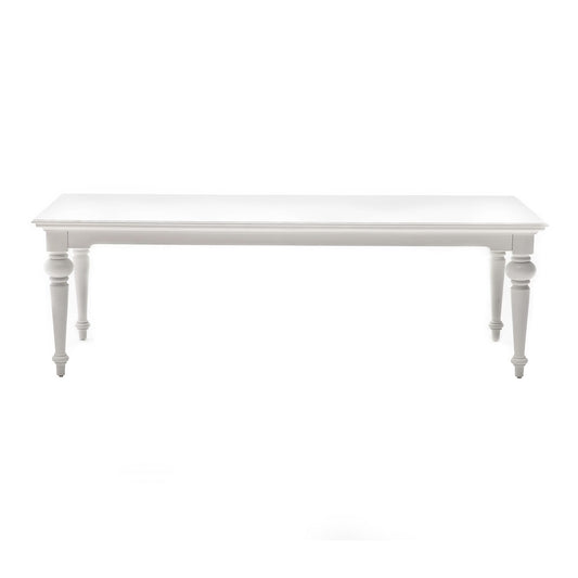 NovaSolo Provence 94" x 39" Classic White Mahogany Extra Large Dining Table