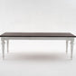 NovaSolo Provence Accent 94" x 39" White & Brown Mahogany Extra Large Dining Table