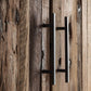NovaSolo Rustika 43" Black Rustic Boat Wood 2 Door Cabinet