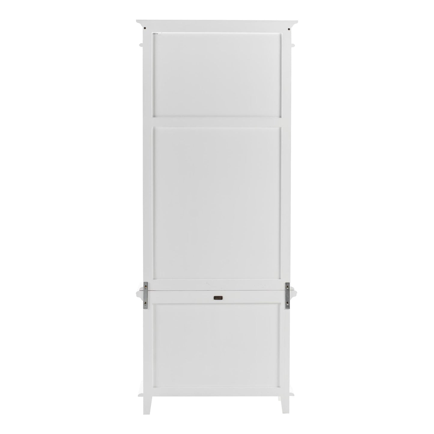 NovaSolo Skansen 35" Classic White Mahogany Single-Bay Hutch Cabinet With 2 Doors & 5 External Shelves