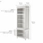 NovaSolo Skansen 35" Classic White Mahogany Single-Bay Hutch Cabinet With 2 Doors & 5 External Shelves