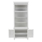 NovaSolo Skansen 35" Classic White Mahogany Single-Bay Hutch Cabinet With 2 Doors & 5 External Shelves