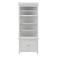 NovaSolo Skansen 35" Classic White Mahogany Single-Bay Hutch Cabinet With 2 Doors & 5 External Shelves