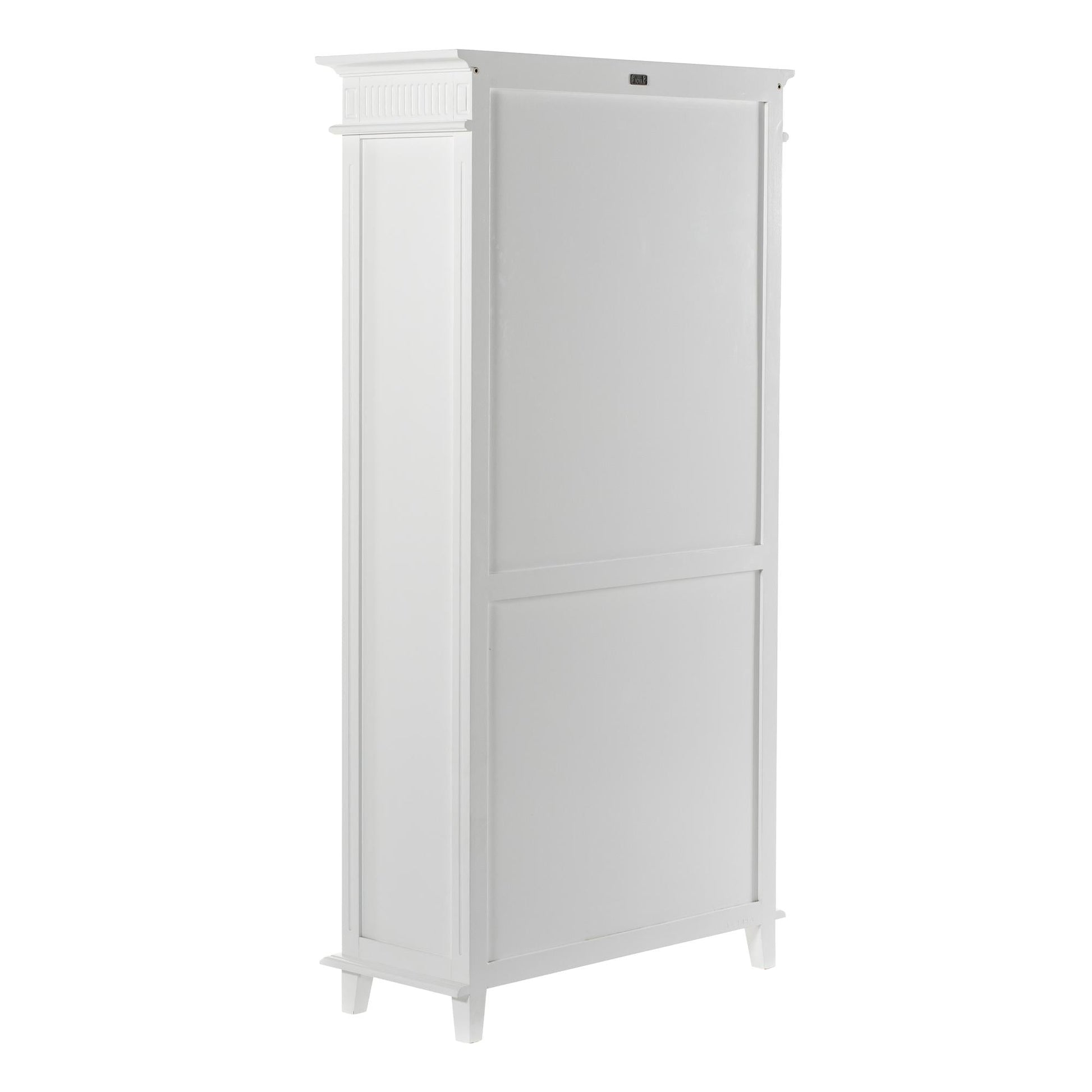 NovaSolo Skansen 39" Classic White Mahogany Cabinet With 3 Drawers & 4 External Shelves